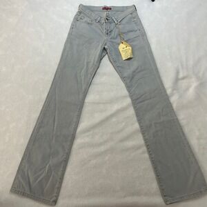 Seven7 Womens Light Grey Bootcut Premium Denim Jeans Low Rise Size 26 NWT